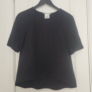 BCBGeneration Resolve Tunic Top 3/4 Sleeve BLACK Sz S